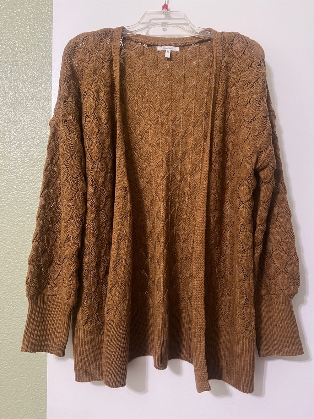 Maurices Open-Front Cable Knit Cardigan - Brown